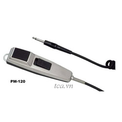 Micro thông báo TOA PM-120  Tính năng sản phẩm: Micro thông báo TOA PM-120. Micro thông báo TOA PM-120 là loại micro thông báo điện động. Loại có nút bấm nói và khóa. Phụ kiện kèm theo: móc treo micro (2202)